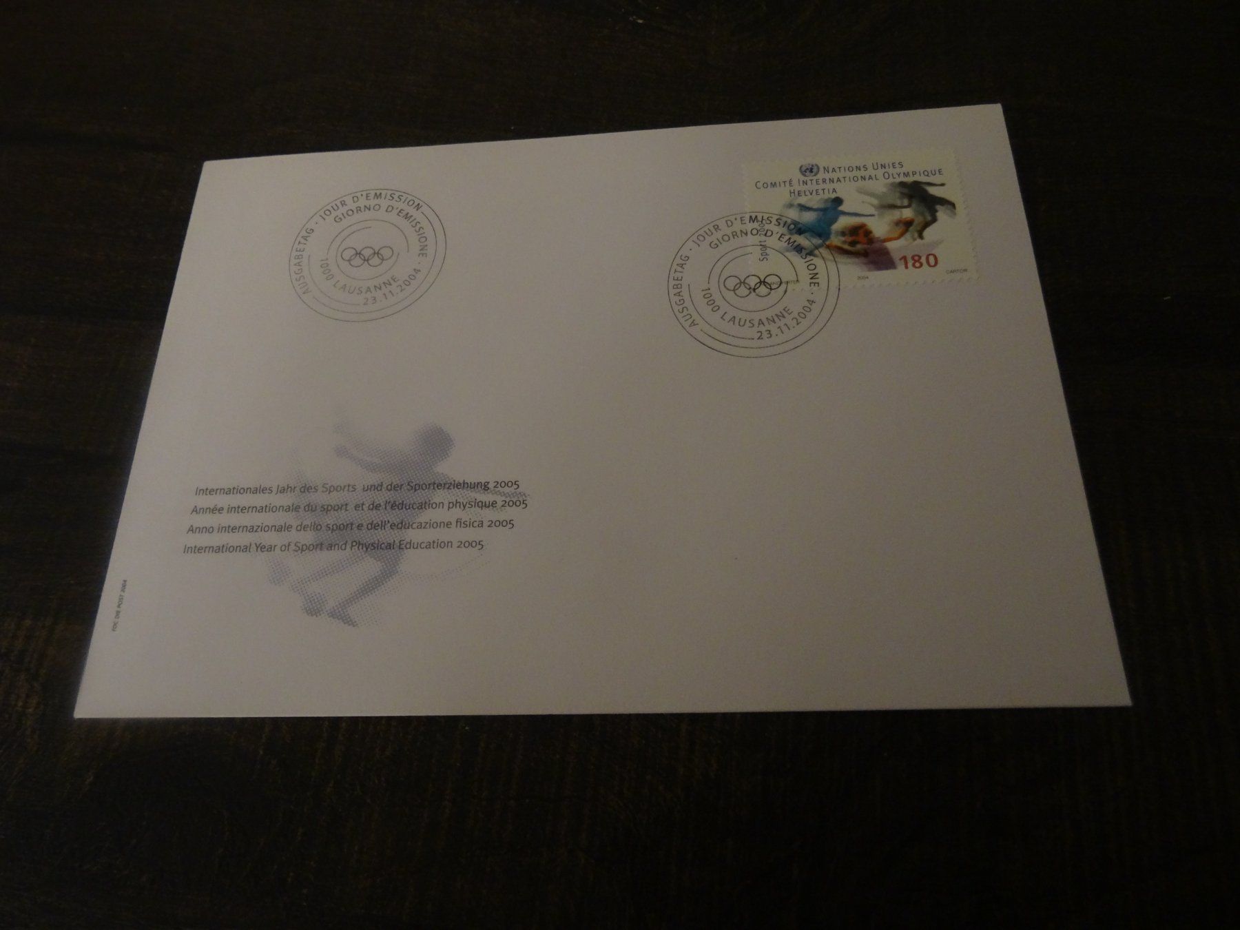 Tutti i francobolli: FDC 2004 Sporterziehung – Usato da Olten venduto da pechsisa1