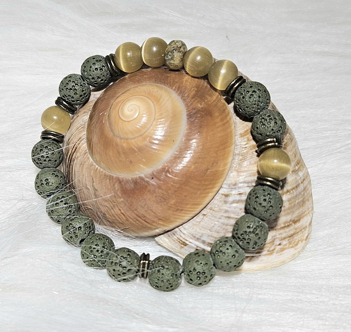 Armbänder & -reifen: olive Lavastein Mix-Armk. - Spendenaktion – Neu (gemäss Beschreibung) aus Unterkulm von Nachtigall 2