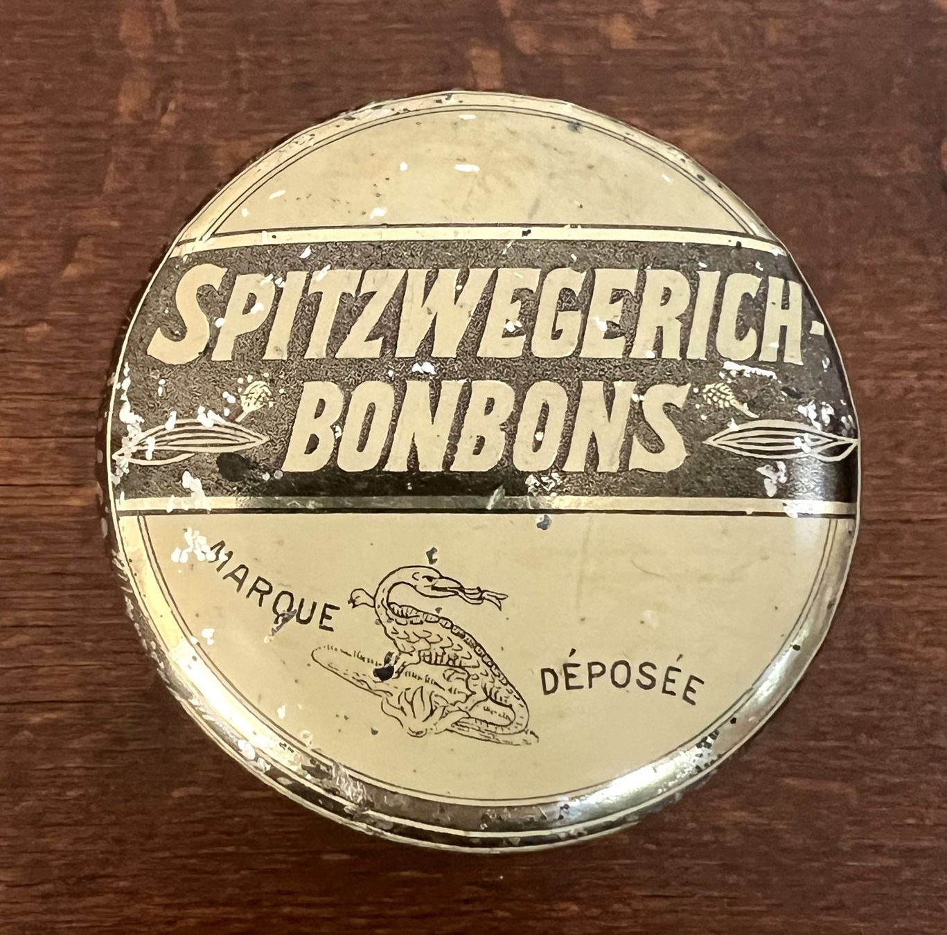 Barattoli: antikes Blechdöschen Dr. A. Wander SPITZWEGERICH-BONBONS – Usato da Rothrist venduto da Brandystar
