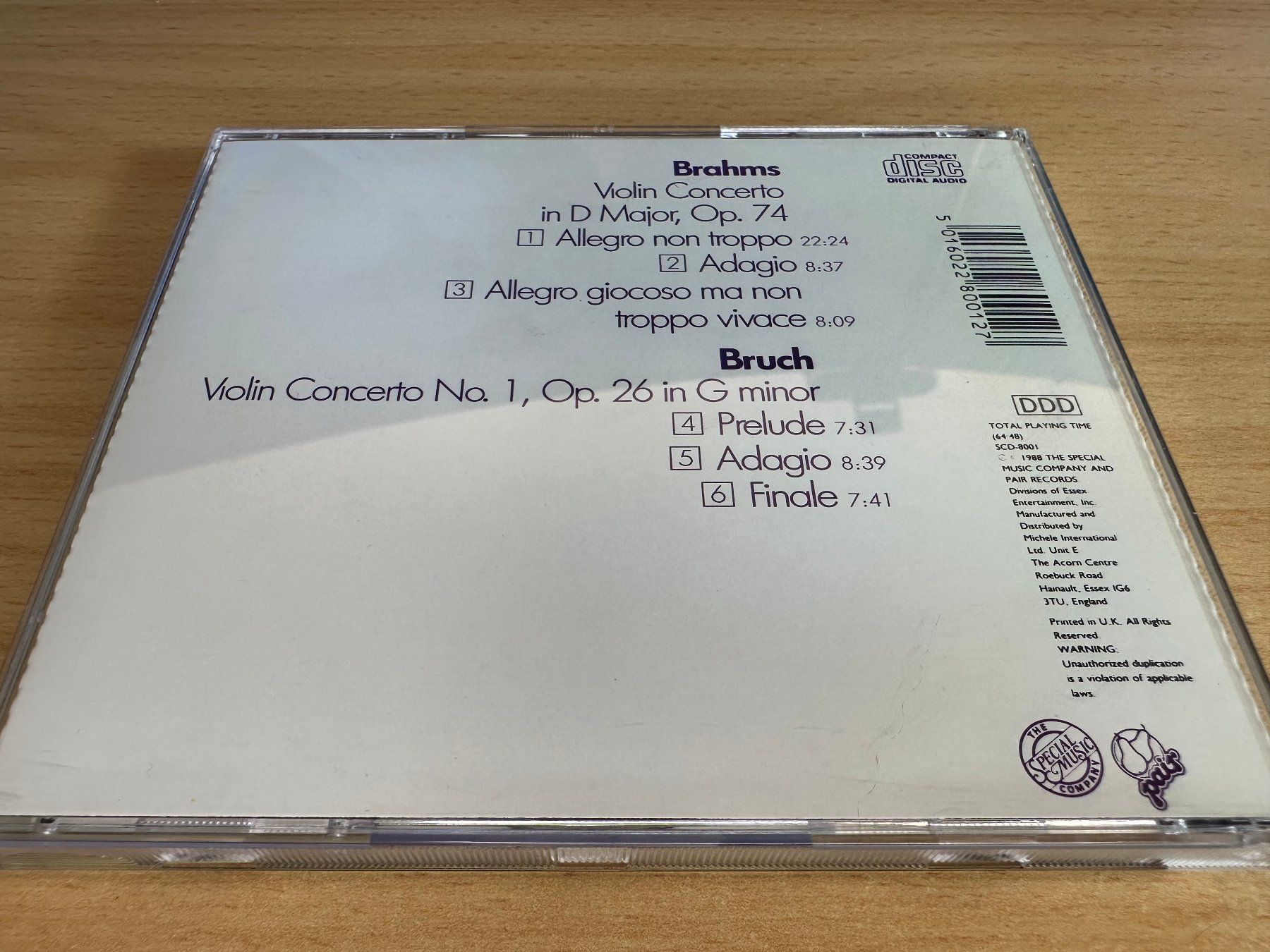 CD: Brahams, Bruch, Bohuslav - Violin Concerto, Violin Concerto – Usato da Rikon im Tösstal venduto da Alpenmutz 1