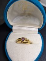 Bague or jaune 750 pierre améthiste