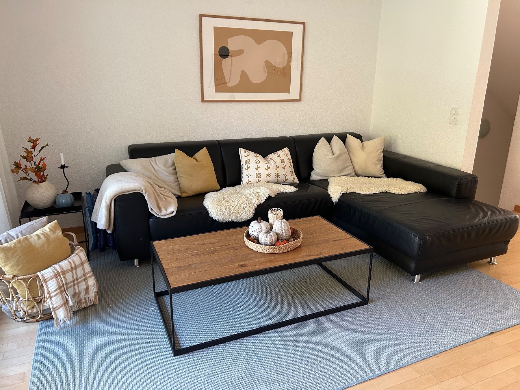 Sofas: Ecksofa Leder schwarz, gebraucht Zustand – Gebraucht aus Baden von Nadinefischli 1