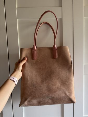 Handtasche Coccinelle, altrosa, gebraucht, Wild- und Leder