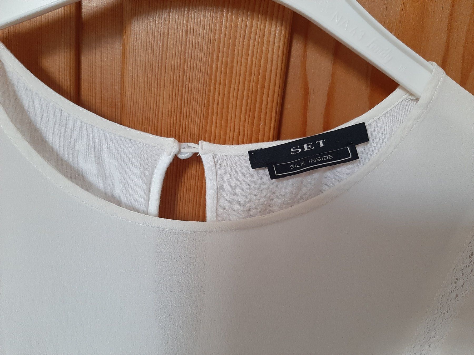 Blusen: Süsse weisse Seidenbluse von Set Gr. S – Gebraucht aus Brunnen von bahari02 1