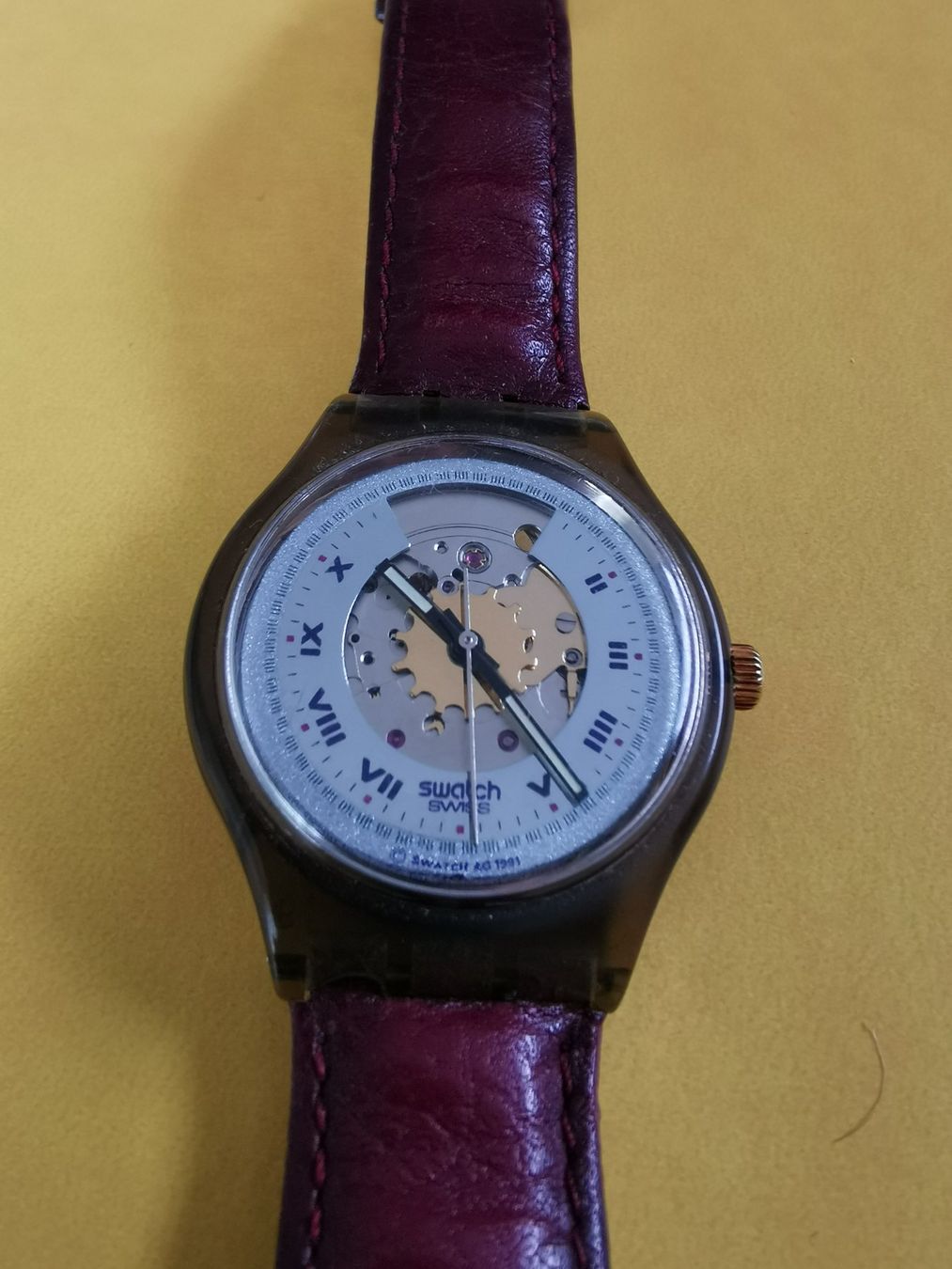 Swatch Uhren: Vintage Swatch Automatic RUBIN SAM100, 1991 – Gebraucht aus Hohenrain von mr10