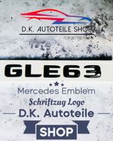 Mercedes AMG GLE63 Emblem Schriftzug Logo aus ABS Schwarz