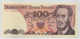 100 ZLOTYCH - 1 DICEMBRE 1988 - POLONIA