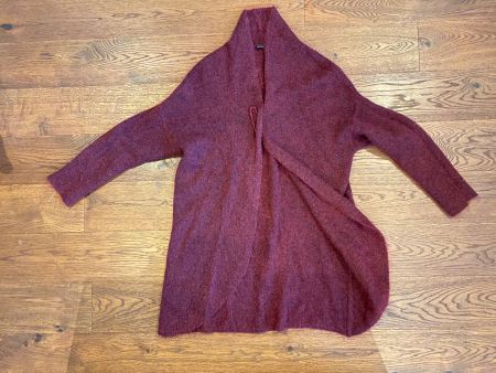 Sarah Pacini Strick Mohair Jacke, kuschelig, bordeaux