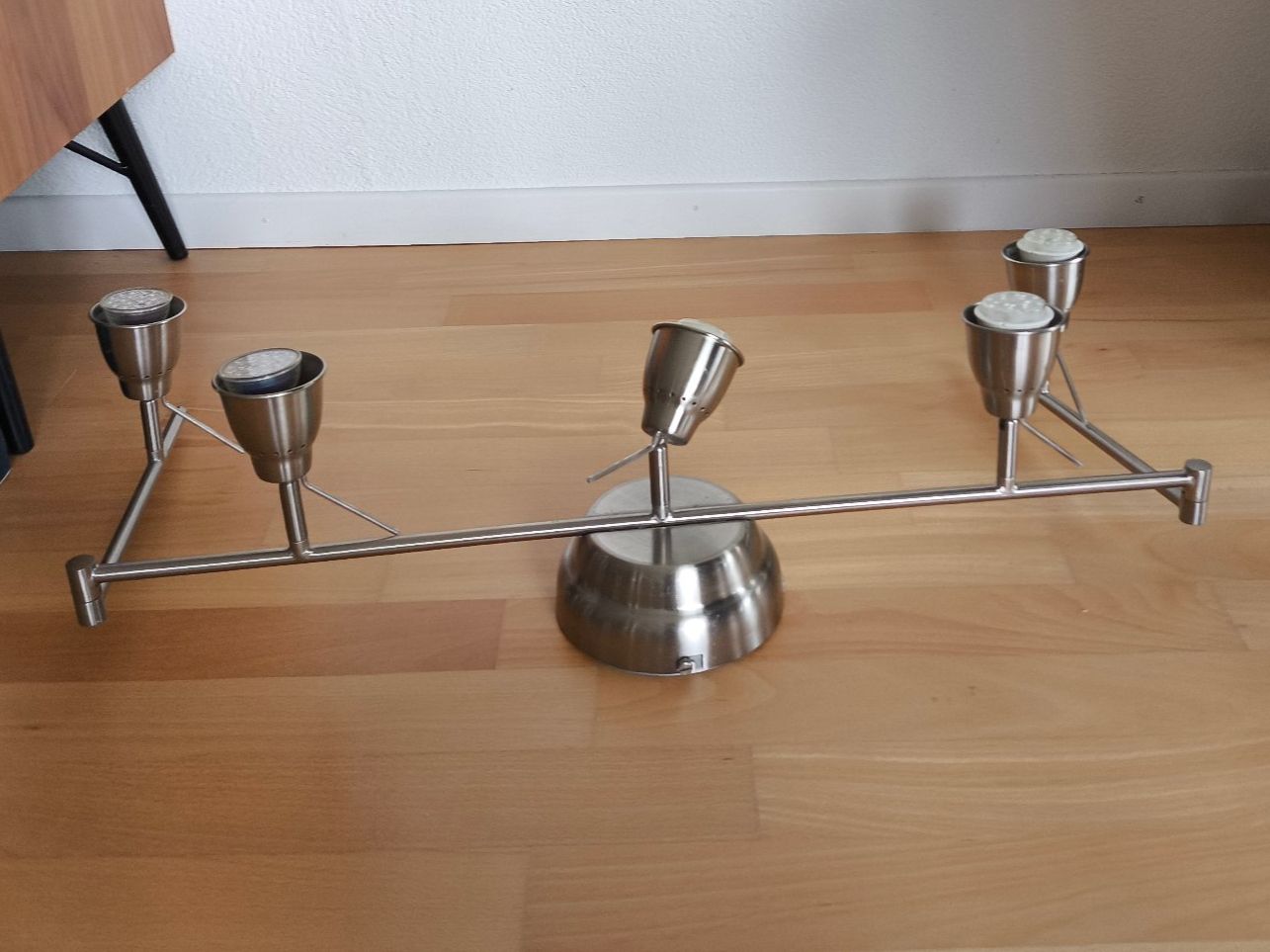 Ikea Lampade: IKEA Barometer Lampe mit 5 Spots (silber) – Usato da Hedingen venduto da Kafi5