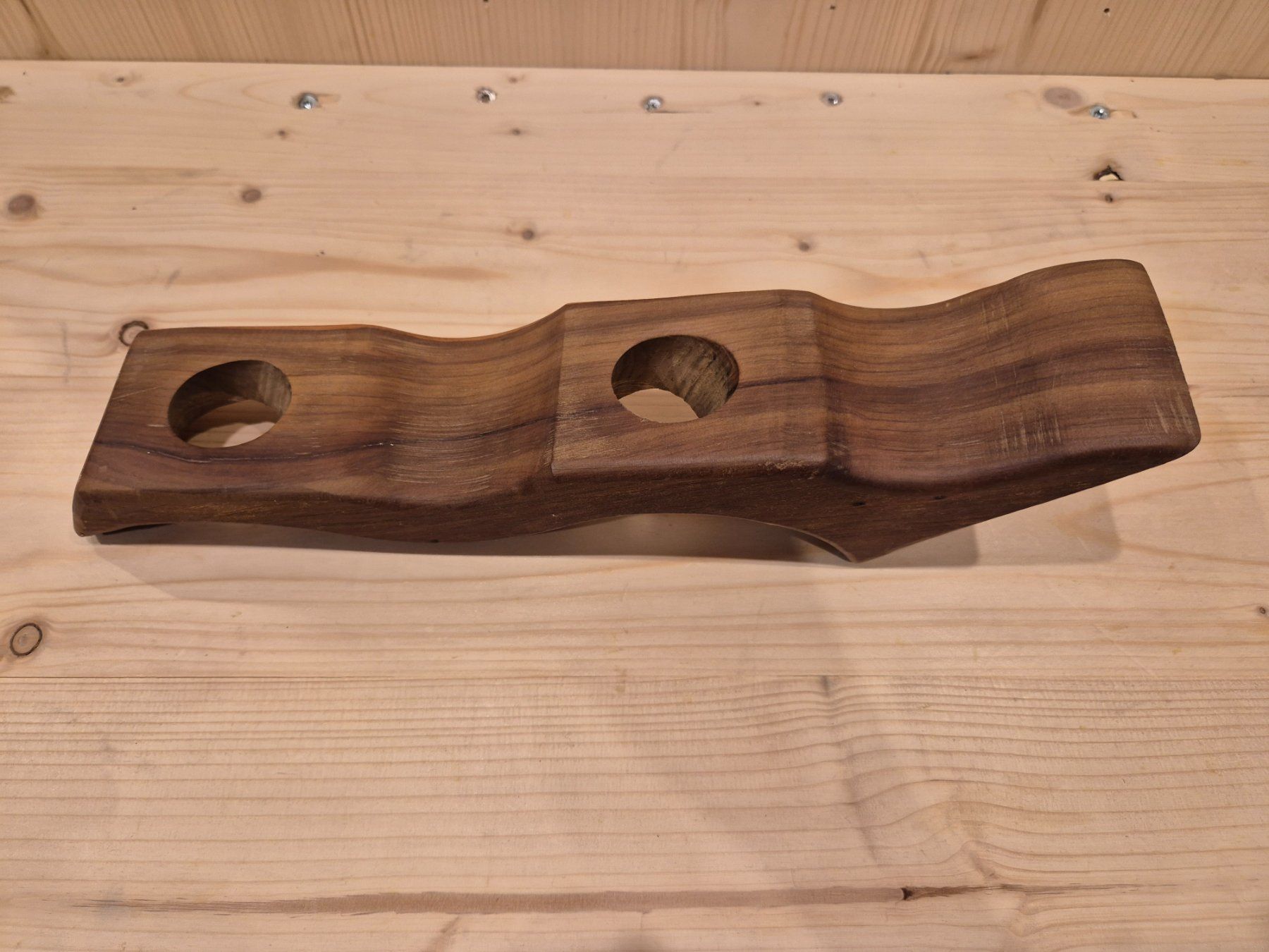 Portabottiglie: Wunderschöner Flaschenhalter aus Holz – Usato da Bassersdorf venduto da Lilly2209 1