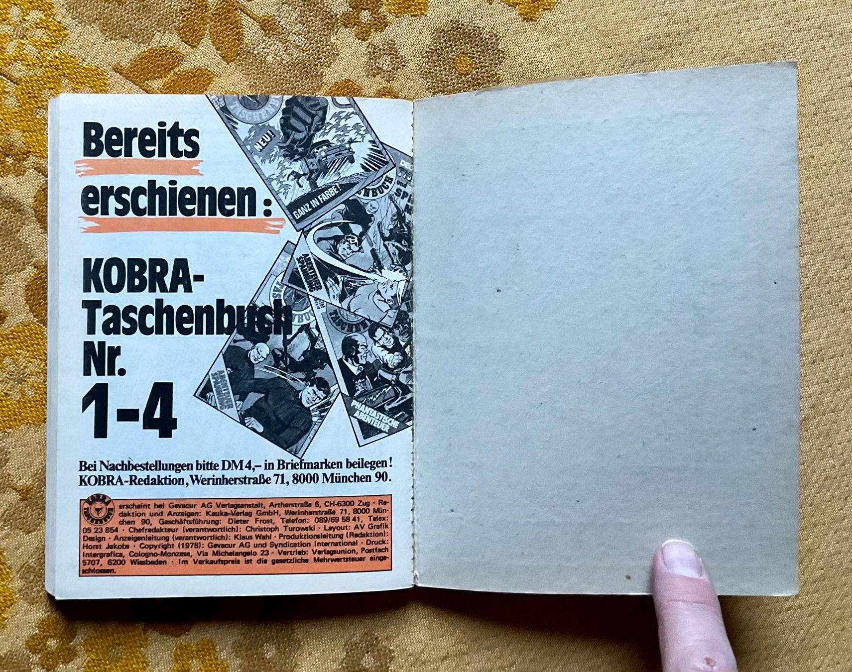 Fumetti: Kobra Taschenbuch Nr 5 von 1978 – Usato da Endingen venduto da nathan05 8