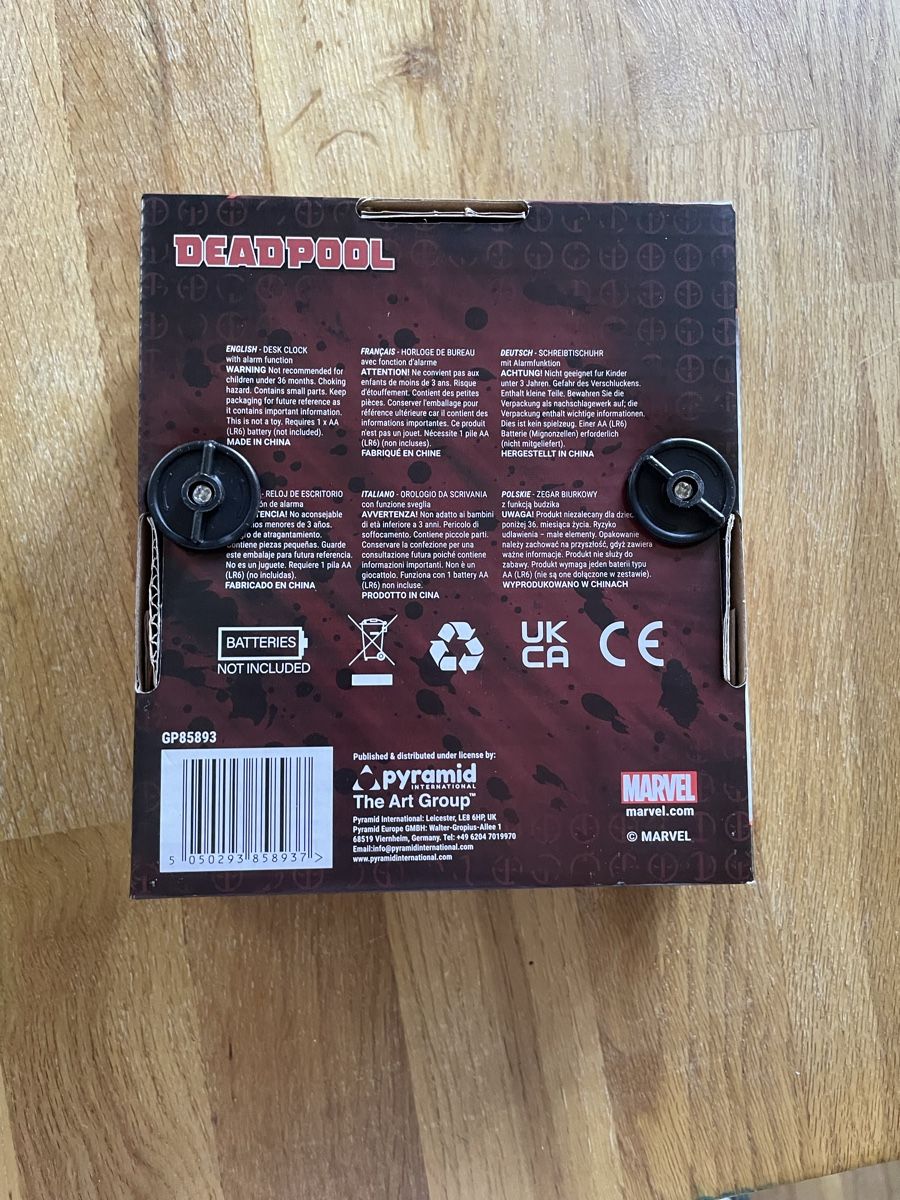 Orologi da terra & Orologi da parete: Horloge Deadpool  – Nuovo e nell'imballaggio originale da Les Brenets venduto da serialdrink 1