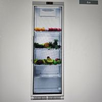 1 Lagerkühlschrank Edelstahl ECO - 400 Liter - mit 1 Glastür