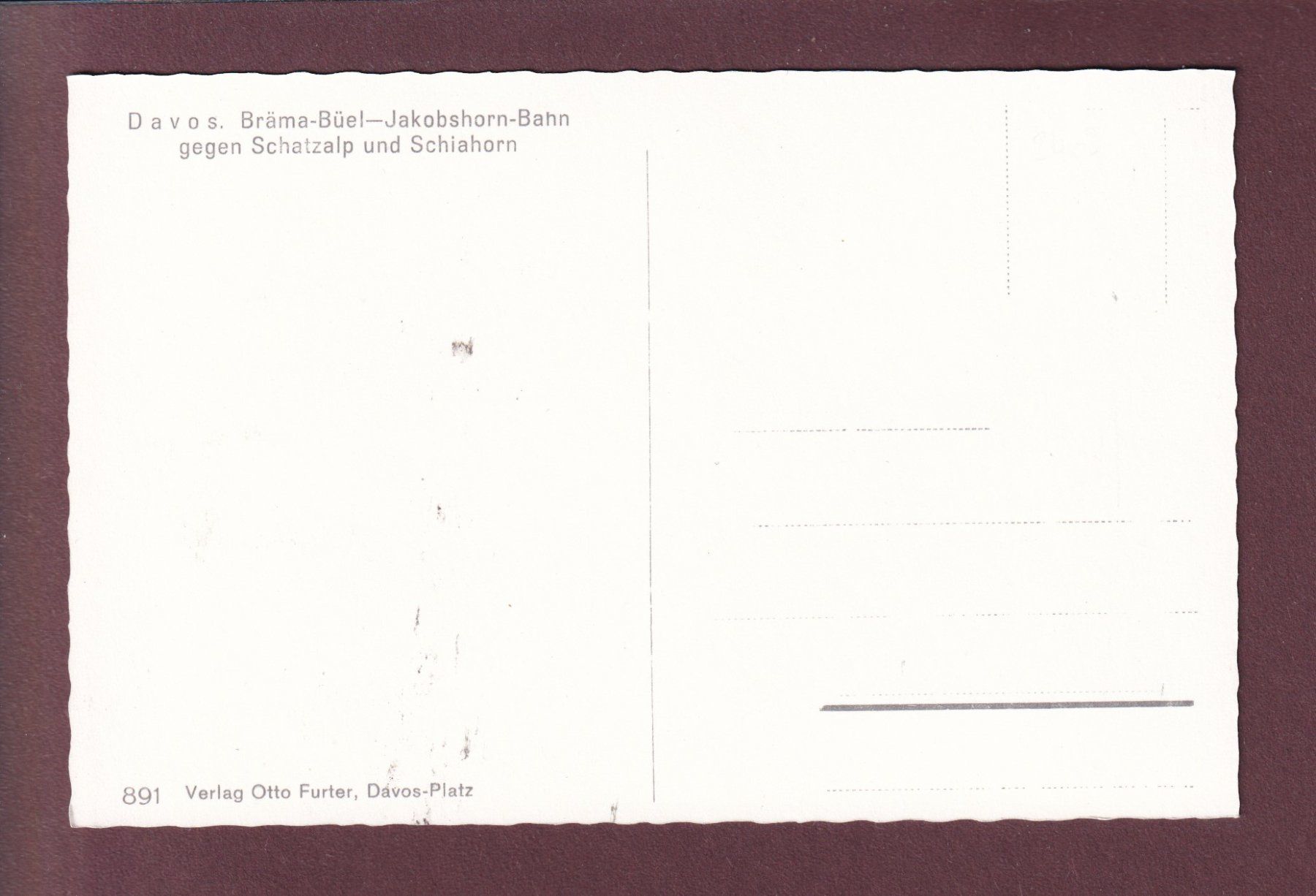 Cartoline postali: DAVOS - Bräma-Büel-Jakobshorn-Bahn – Usato da Pully venduto da nicecards 1