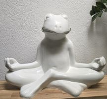 YOGA FROSCH RELAX LOTUSSITZ Garten Deko Figur