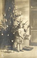 WEIHNACHTEN Christbaum, Kind - gel. 1922 v. Biel Bienne