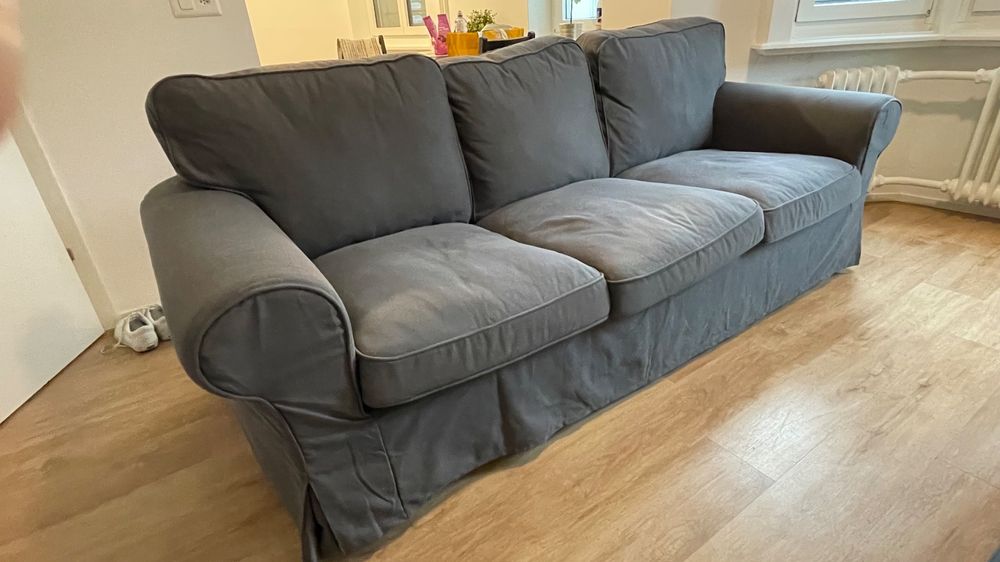 3er Sofa EKTORP grau IKEA Kaufen auf Ricardo
