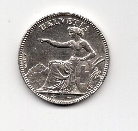 Tutti le monete: (2972) CH, 2 Franken 1850, Super, top stgl – Usato da Rüthi (Rheintal) venduto da erdnuessli1 1