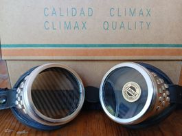 Brille Climax Modell Pilotenbrille mit Ledereinfassung neu