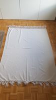 Decke Plaid weiss ca. 120 x 165cm Steinfarbe