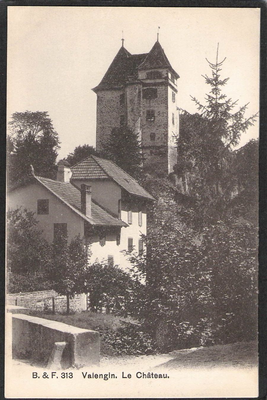 Ansichtskarten: CP, Valengin , Le Château – Gebraucht aus Reichenburg von Pipo-67