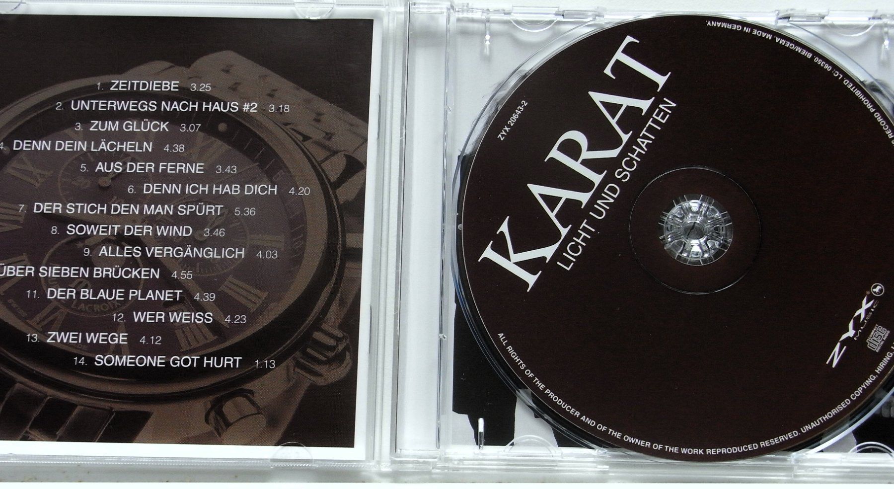 CDs: CD Karat, Licht und Schatten – Gebraucht aus Derendingen von Masterhall 1