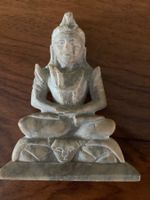 Buddha-Figur/Statue Speckstein, 13cm hoch;  414 g; Indisch