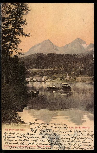 Cartes postales: AK St. Moritz, Lac de St Moritz, 1901 – D'occasion à Berlin par bartko-reher