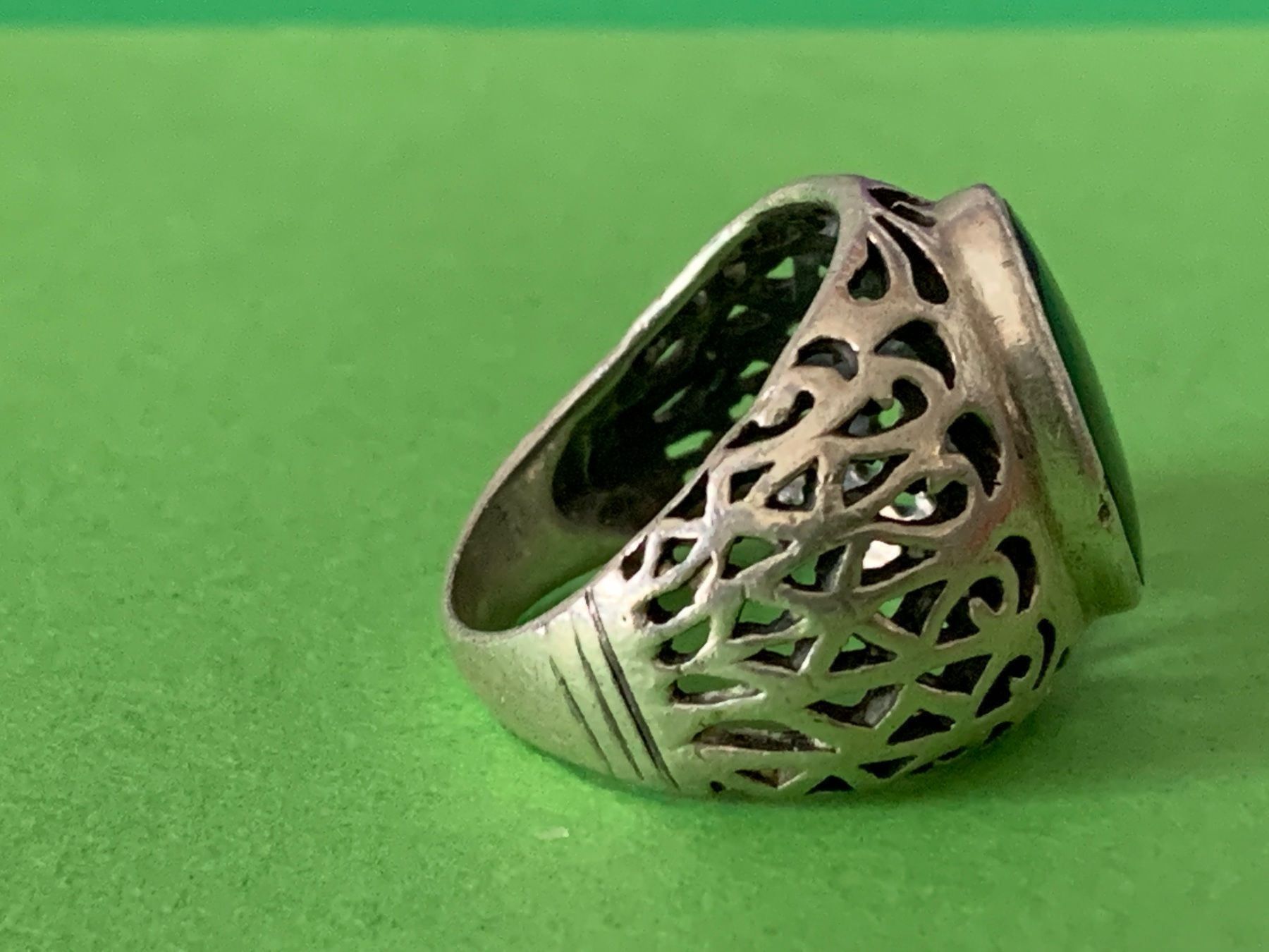 Onyx Ringe: Silberring ONYX halbmond (rg 53) – Gebraucht aus Laufen von belleskulptur 3