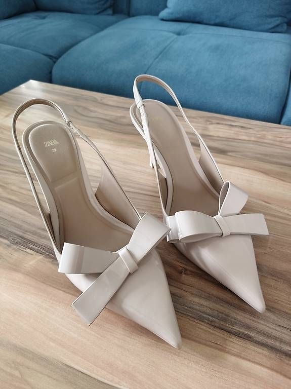 Scarpe da donna: High-Heels Slingback Shoes with Bow Beige – Nuovo e nell'imballaggio originale da Kaisten venduto da lys_zzy8 3