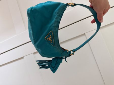 Prada authentique bleu turquoise - Sac porté épaule Y2K ✨