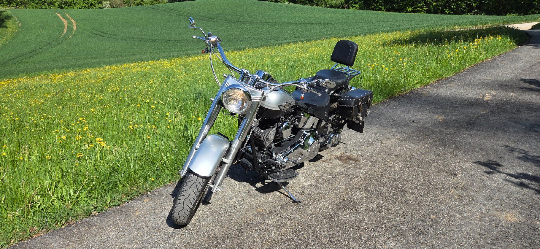 Harley-Davidson Chopper: Harley Davidson Fat Boy FLSTFI , 100th Anniversary 2003 – Gebraucht aus Thürnen von Panetone8 1