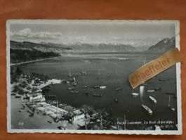 1966 Ouchy-Lausanne La Rade et les Alpes. Defekt 