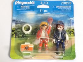 PLAYMOBIL DUO PACK FIGURES 70823 SOCCORRITORE E POLIZIOTTA