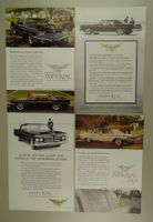 IMPERIAL, 4 REKLAMESEITEN AUS ALTEN ZEITSCHRIFTEN, AUTO