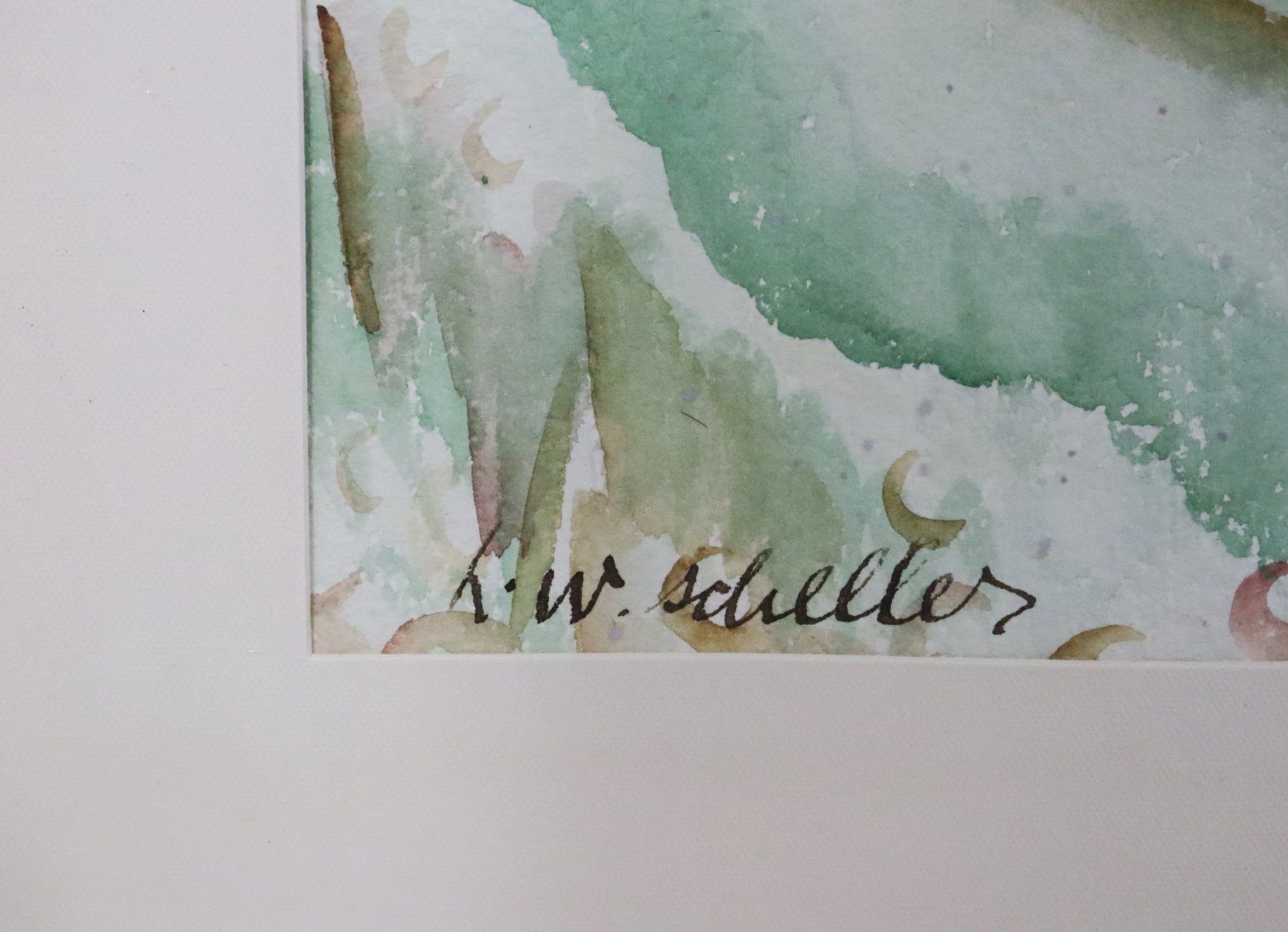 Dipinti: Hans Walter Scheller 1896-1964, Aquarell "Seelandschaft"- – Usato da Zug venduto da Kunst-Fundgrube 2