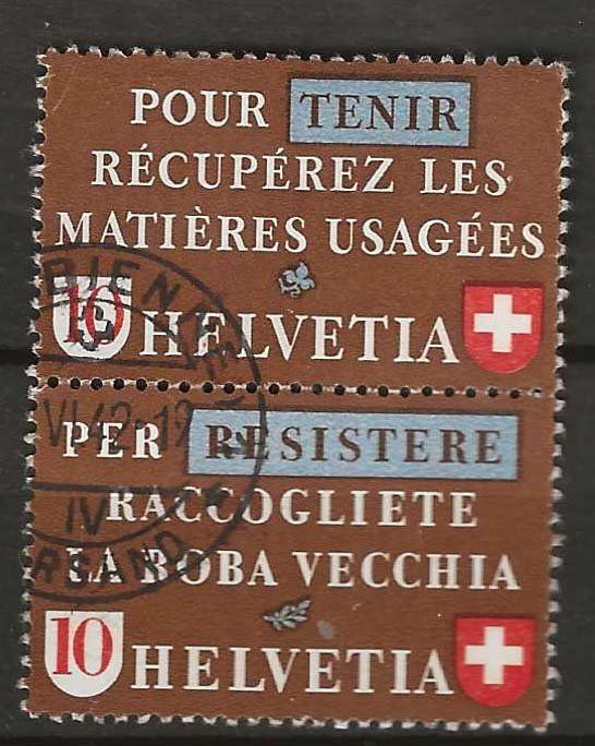 Tutti i francobolli: CHz34e - Se tenant Z34e obl. – Usato da Trélex venduto da Phil_Albert
