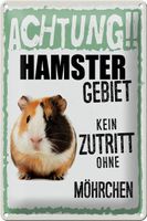 Blechschild-ACHTUNG HAMSTER GEBIET-KEIN