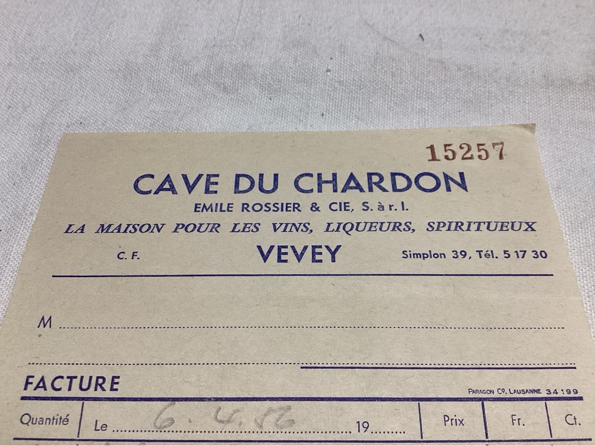 Cartoline postali: VEVEY  cave du chardon 1956 – Usato da Luc (Ayent) venduto da Rebouille 1