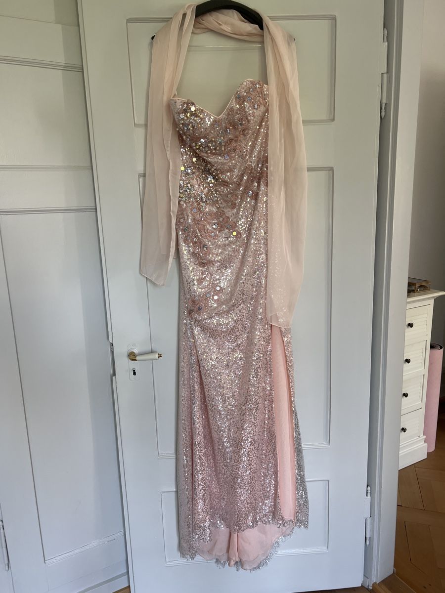 Vestiti: Glitzerndes Abendkleid mit Stola, Grösse 36-38 – Usato da Zürich venduto da dr.s 7