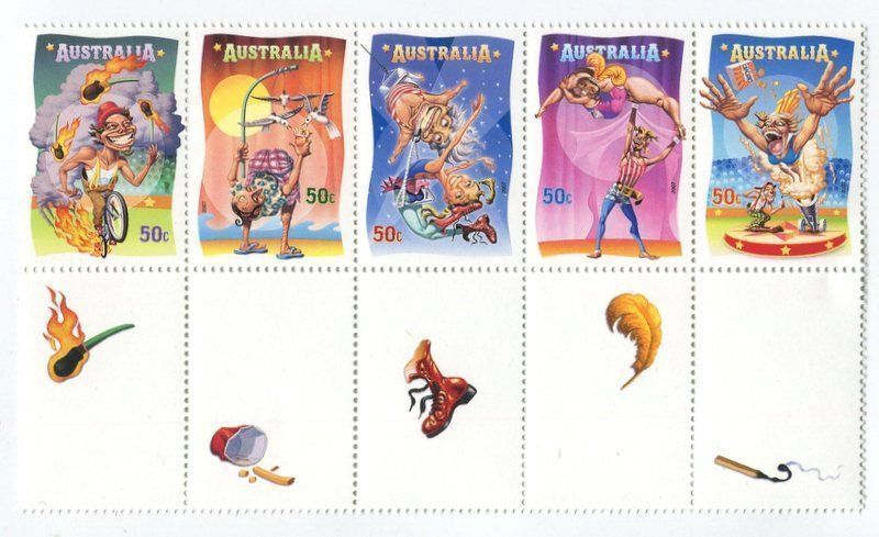 Alle Briefmarken: Briefmarken "Zirkus". Australien. – Neu und originalverpackt aus Basel von Butsch5