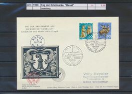 1966 Tag der Briefmarke, "Basel", Umschlag