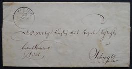 1835, Vorphila von ZÜRICH nach SCHWYZ, toller Inhalt!