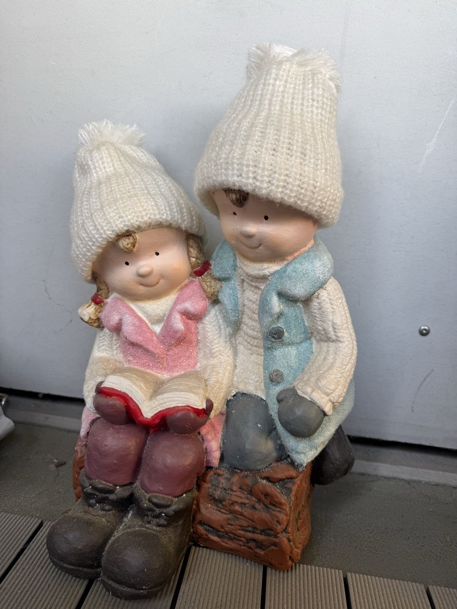 Tutte le decorazioni: Winterdeko: Süsses Figuren-Pärchen mit Mützen – Nuovo (secondo la descrizione) da Alpnach Dorf venduto da beauty87 1