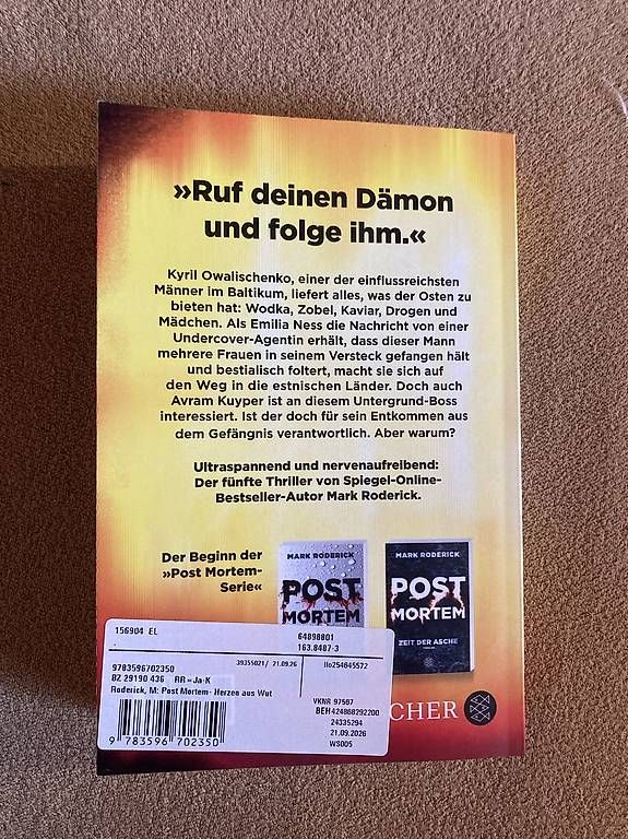 Livres: POST MORTEM - Herzen aus Wut – Neuf (Voir description) à Pitasch par brunic28229 1