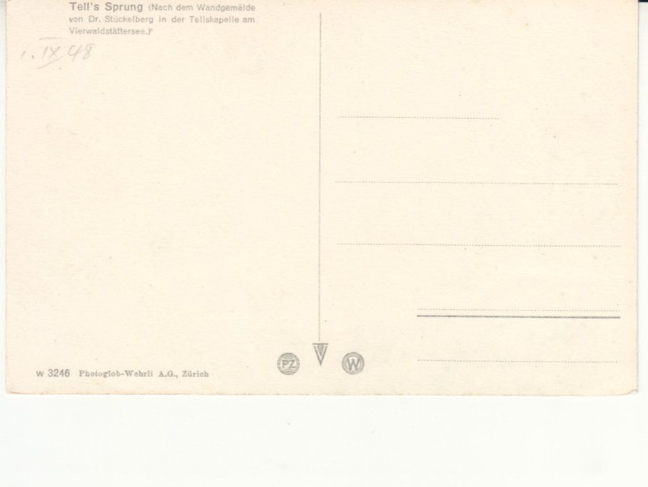 Ansichtskarten: Tellskapelle 1948 – Gebraucht aus Bürglen TG von StampGraf 1