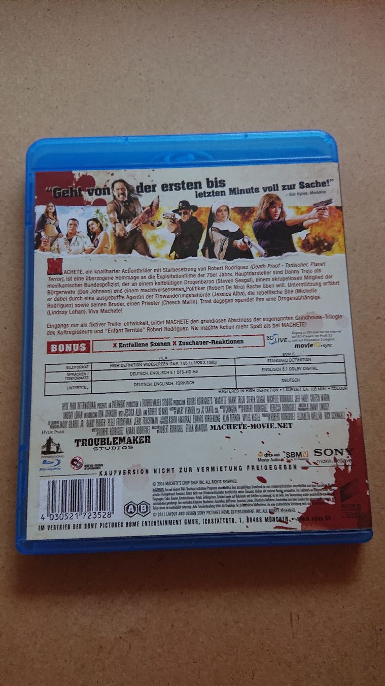 Tous les DVDs: Blu-ray Machete – D'occasion à Chur par FreakofRarity 1