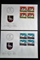 1977 PP 4 FDC mit Viererblöcken Schweizer Schlösser II