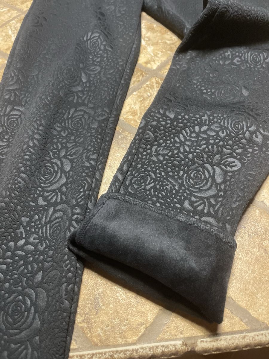 SEAUR Leggings termici da ragazza Bootcut, imbottiti, in pile