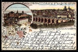 Litho Lausanne, Ortsansicht mit der Gros